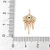 Brass Micro Pave Cubic Zirconia Pendants KK-Q096-09A-G-3