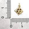 Brass Glass Charms KK-V011-35G-A-3