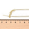 1MM Brass Round Snake Chain Adjustable Slider Necklaces NJEW-M108-29G-3