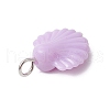 Shell Shape Plastic Pendants PALLOY-JF03734-5