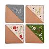 4Pcs Letter Personalized Hand Embroidered Corner Bookmarks JX587M-1