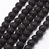 Natural Lava Rock Bead Strands X-G-A163-03-8mm-1