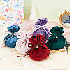 Velvet Jewelry Bags with Drawstring & Plastic Imitation Pearl TP-CJC0001-03A-6