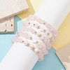5Pcs 5 Style Natural Rose Quartz Chips Stretch Bracelets Set BJEW-JB09551-02-4