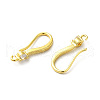 Brass Micro Pave Clear Cubic Zirconia Earring Hooks ZIRC-R112-07G-2