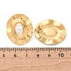 304 Stainless Steel Natural White Shell Stud Earrings EJEW-Z103-01G-02-5