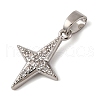 Brass Micro Pave Cubic Zirconia Pendants KK-P308-61P-2
