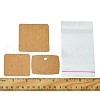 24Pcs 3 Styles Blank Kraft Paper Earring Display Cards CDIS-FS0001-10-5