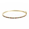 Colorful Cubic Zirconia Classic Tennis Bangle BJEW-S141-04G-NF-1