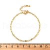 Brass Oval Link Chain Bracelets for Women Men BJEW-F494-04G-3
