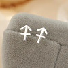 S925 Sterling Silver Stud Earrings WG164A3-08-1