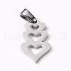 304 Stainless Steel Pendants X-STAS-I127-018P-1