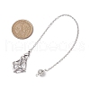 Non-Tarnish Stainless Steel Braided Chain Macrame Pouch Empty Stone Holder Dowsing Pendulums PALLOY-JF02738-5