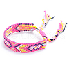 Polyester-cotton Braided Rhombus Pattern Cord Bracelet FIND-PW0013-001A-04-1