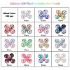 900Pcs 15 Style Rainbow ABS Plastic Imitation Pearl Beads OACR-YW0001-13-2