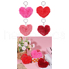 GOMAKERER 4Pcs 4 Colors Polyester Keychains KEYC-GO0001-07-7