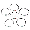 6Pcs Natural Gemstone Round Beads Bracelets for Men Women BJEW-JB11751-2