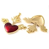 Rack Plating Brass Micro Pave Cubic Zirconia Pendants KK-H486-06G-2