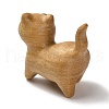 Wood Cat Shape Figurines DJEW-D011-01B-2