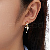 925 Sterling Silver Bowknot Stud Earrings STER-P065-11G-3