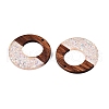 Epoxy Resin & Walnut Wood Pendants RESI-T057-09D-2