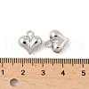 Heart Brass Charms KK-M327-02A-P-3