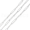 304 Stainless Steel Textured Paperclip Chains CHS-I020-03P-1