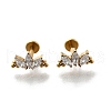 F136 Titanium Clear Cubic Zirconia Labrets AJEW-D302-01G-2