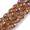 Transparent Electroplate Glass Beads Strands EGLA-N013-T4mm-B16-1