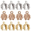 SUNNYCLUE 60Pcs 3 Colors Brass Ice Pick Pinch Bails KK-SC0003-71-1