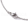 Angel Alloy and Spiral Shell Pendant Necklaces NJEW-JN04841-6