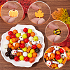 SOFPLATE Painted Natural Wood Beads WOOD-SP0001-12-3