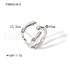 Unique Stainless Steel Cuff Rings for Women JJ5064-1-1