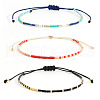 Bohemian Glass Seed Bead Rainbow Friendship Bracelets RZ3396-5-1