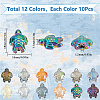 SUNNYCLUE 120Pcs 12 Colors Electroplate Glass Beads EGLA-SC0001-32-2