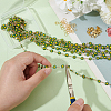 ARRICRAFT DIY Flower Brass Enamel Link Chains Bracelets/Necklaces Making Finding Kits DIY-AR0004-11-4