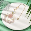 Natural Rose Quartz Chip Beaded Hanging Suncatchers HJEW-TA00288-02-2