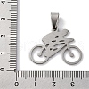 201 Stainless Steel Pendants STAS-Q342-12P-3