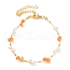 Imitation Pearl and Glass Beads Bracelets for Woman BJEW-S157-06L-5