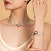 Brass Round Cuff Choker & Bangle Sets CD6248-4