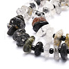 Natural Black Rutilated Quartz Beads Strands G-E569-J16-3