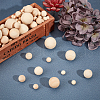   Natural Wooden Round Ball WOOD-PH0001-28-4
