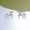 Rhodium Plated Sterling Silver Stud Earrings EJEW-BB67168-P-4