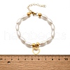 304 Stainless Steel Heart Charm Bracelets for Women BJEW-C098-09G-5