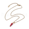 Alloy Enamel Italian Horn Pendant Necklaces NJEW-JN04728-3