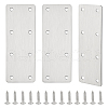 AHADERMAKER 6Pcs 8-Hole 201 Stainless Steel Bracket STAS-GA0001-52-1