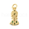 Rack Plating Brass with Cubic Zirconia Pendants KK-Q784-10G-02-2