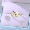 Hollow Bowknot 925 Sterling Silver Finger Rings for Women AC9249-3-2