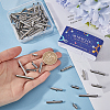 SUNNYCLUE 96Pcs 6 Size 304 Stainless Steel Slide On End Clasp Tubes STAS-SC0007-72-3
