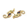 Rack Plating Eco-Friendly Brass Micro Pave Cubic Zirconia Pendants KK-A177-18G-3